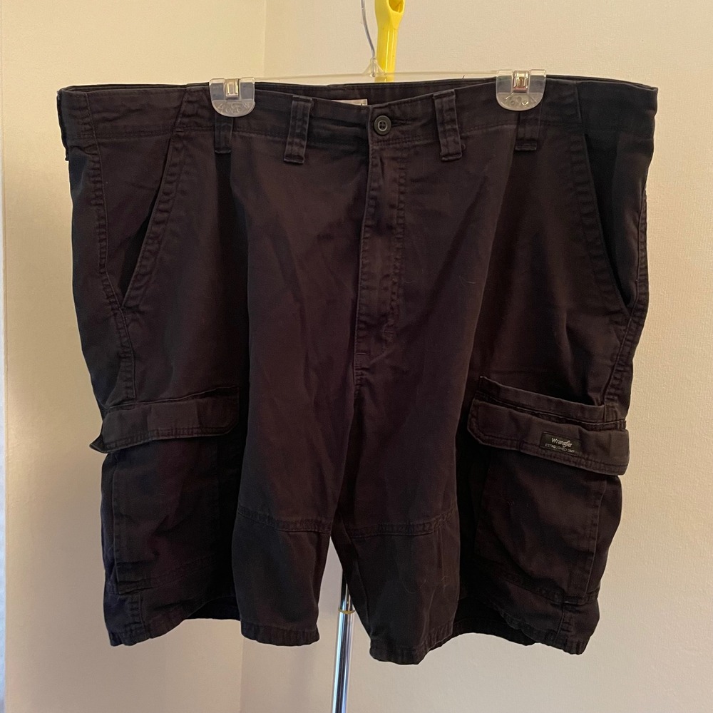Wrangler Mens Relaxed Fit‎ Cargo Shorts Black Size 44 Cotton Blend 112314939